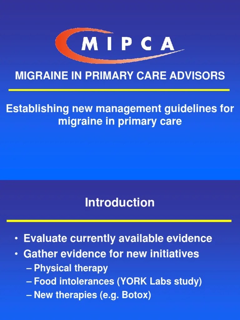 Management Guidelines Migraine Headache