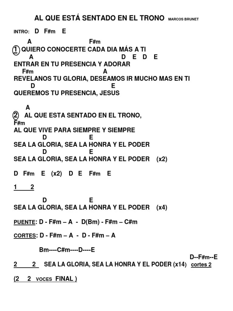 Al Que Esta Sentado En El Trono Acordes Marcos Barrientos Al Que Esta Sentado En El Trono Acordes Marcos Barrientos