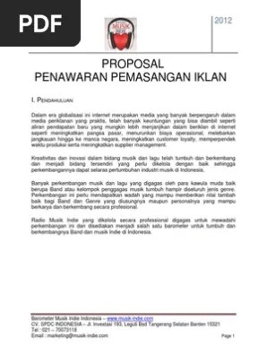 Contoh Proposal Penawaran Iklan | PDF