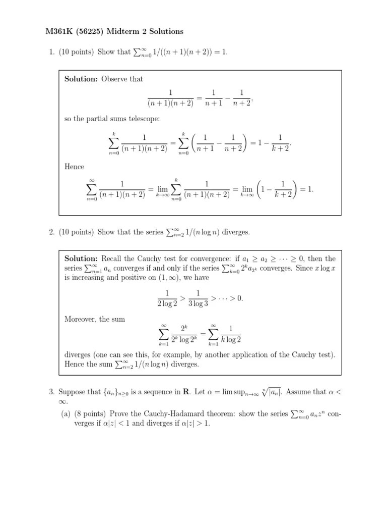 Real Analysis Questions and solutions Series (Mathematics) Real