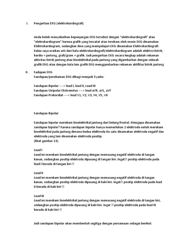 Pengertian EKG | PDF