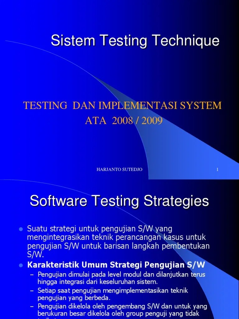 Software Testing Technique.ppt Backup Databases