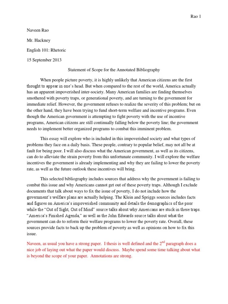 Annotated Bibliography Poverty Poverty & Homelessness