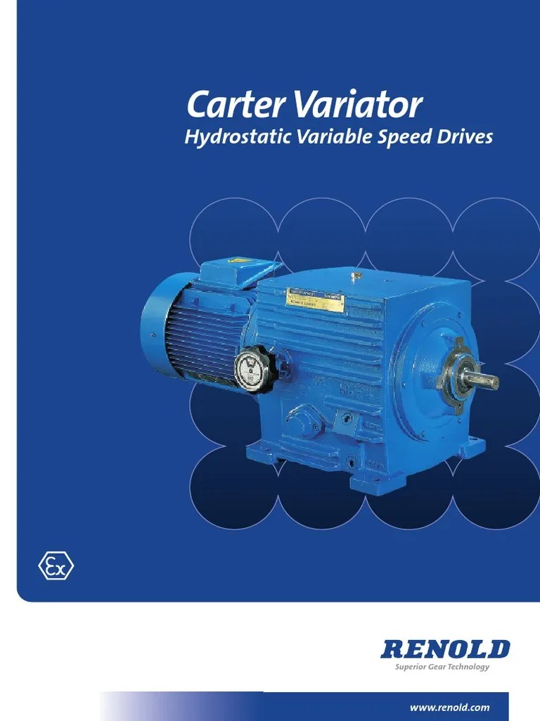 Carter Variator Hydrostatic Variable Speed Drives