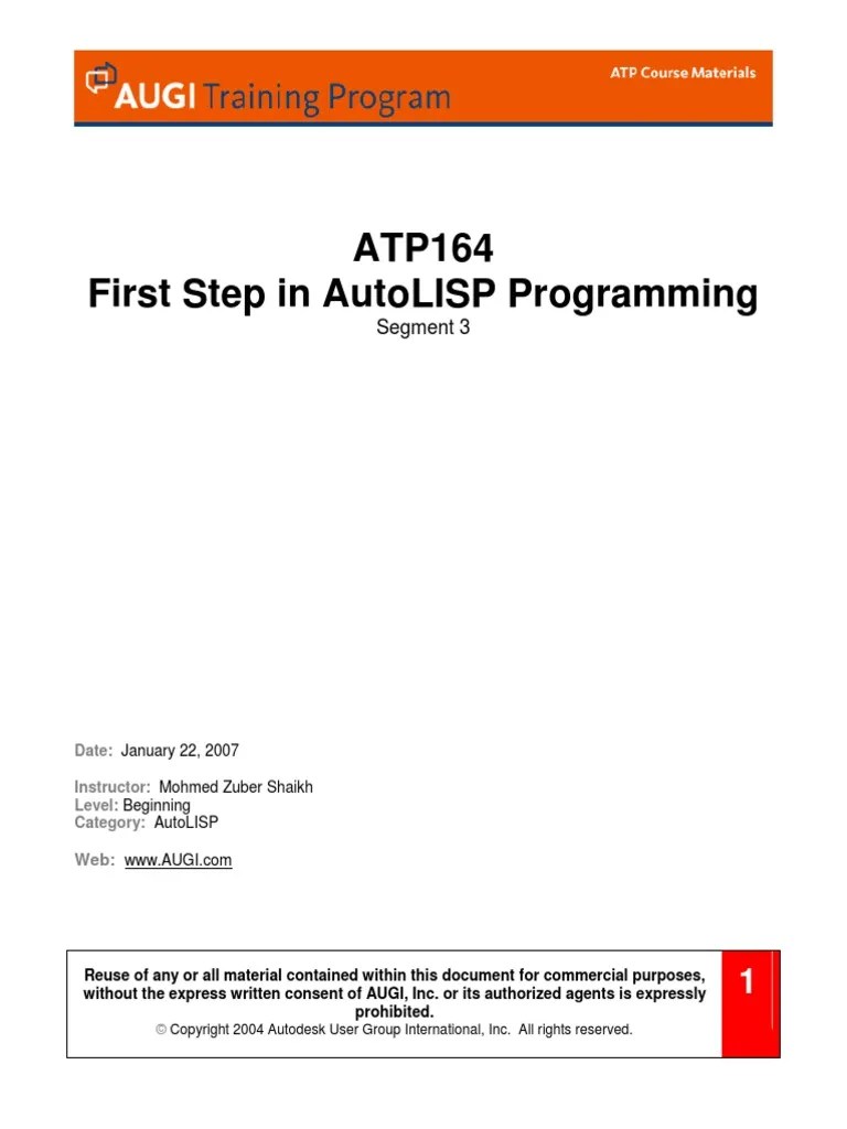 Autolisp Programming Computer File Computer Architecture