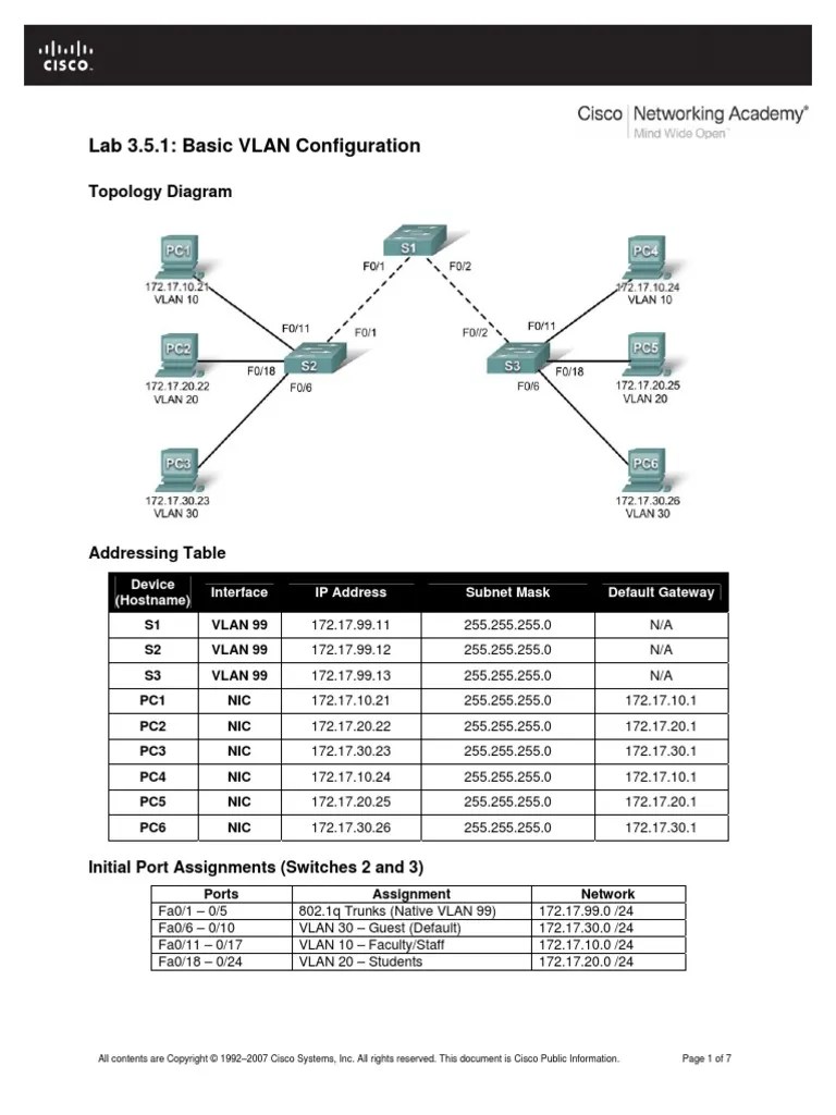 VLAN Configuration Cisco Certifications Network Switch