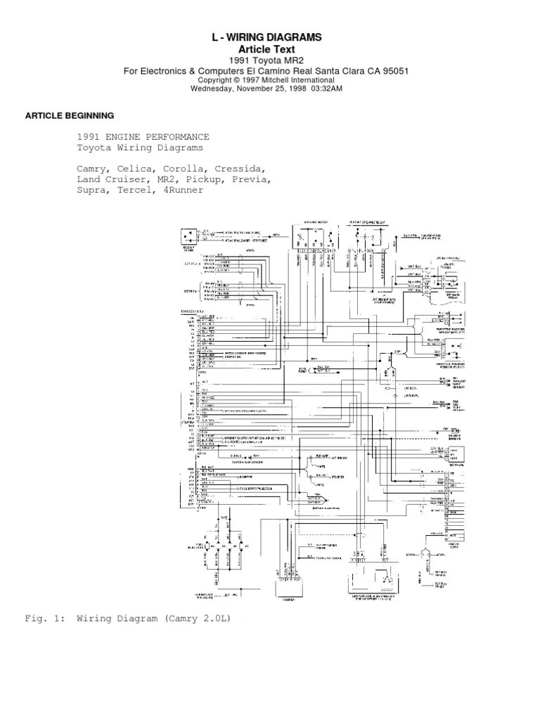 All Model Toyotas Engine Wiring Diagrams Vehicle Technology Car