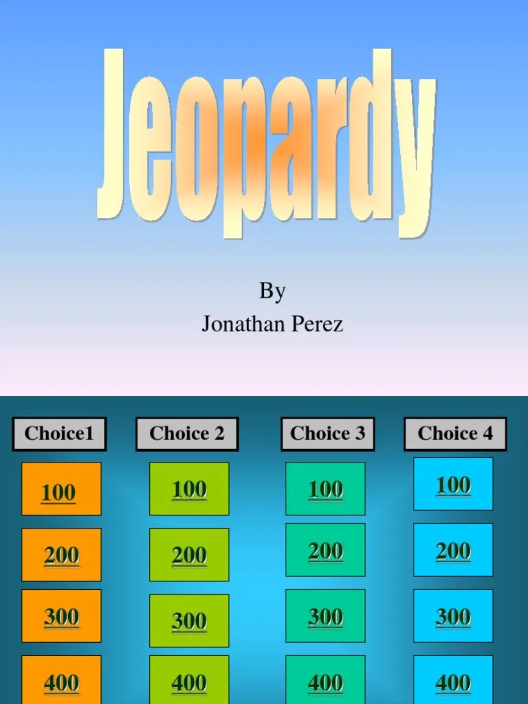 Basic Jeopardy PDF