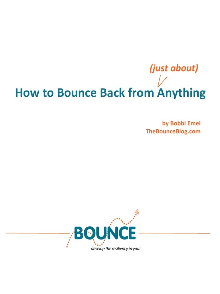 How To Bounce Back From Just About Anything PDF Happiness