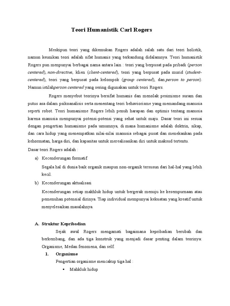 Teori Humanistik Carl Rogers