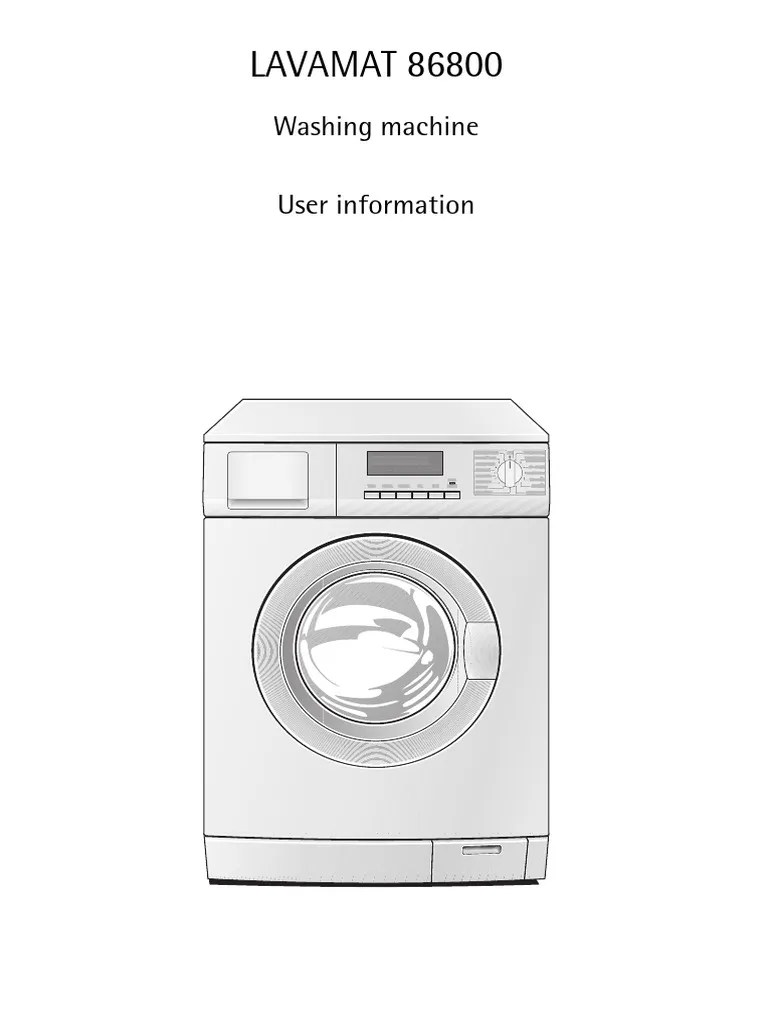 AEG Washing Machine Manual PDF Washing Machine Ac Power Plugs And