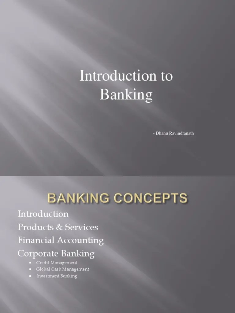 Basic Banking Concepts Securities (Finance) Banks