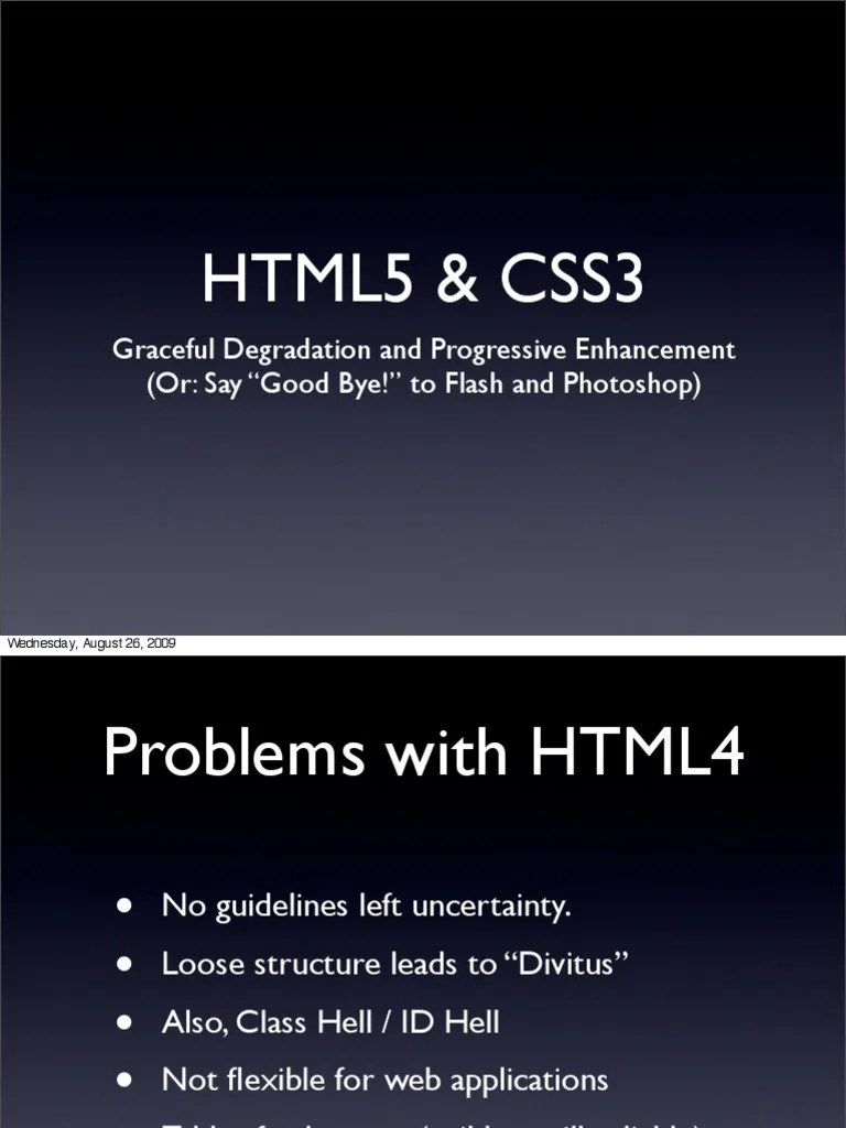 HTML5 Presentation Html5 Html