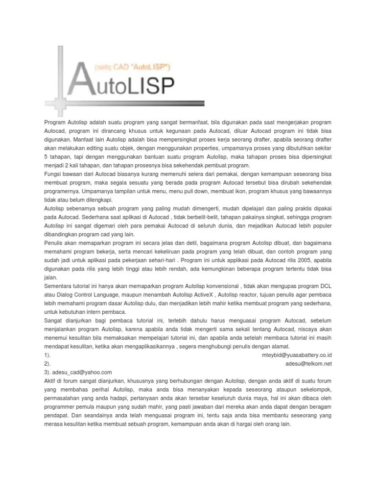 Program Autolisp