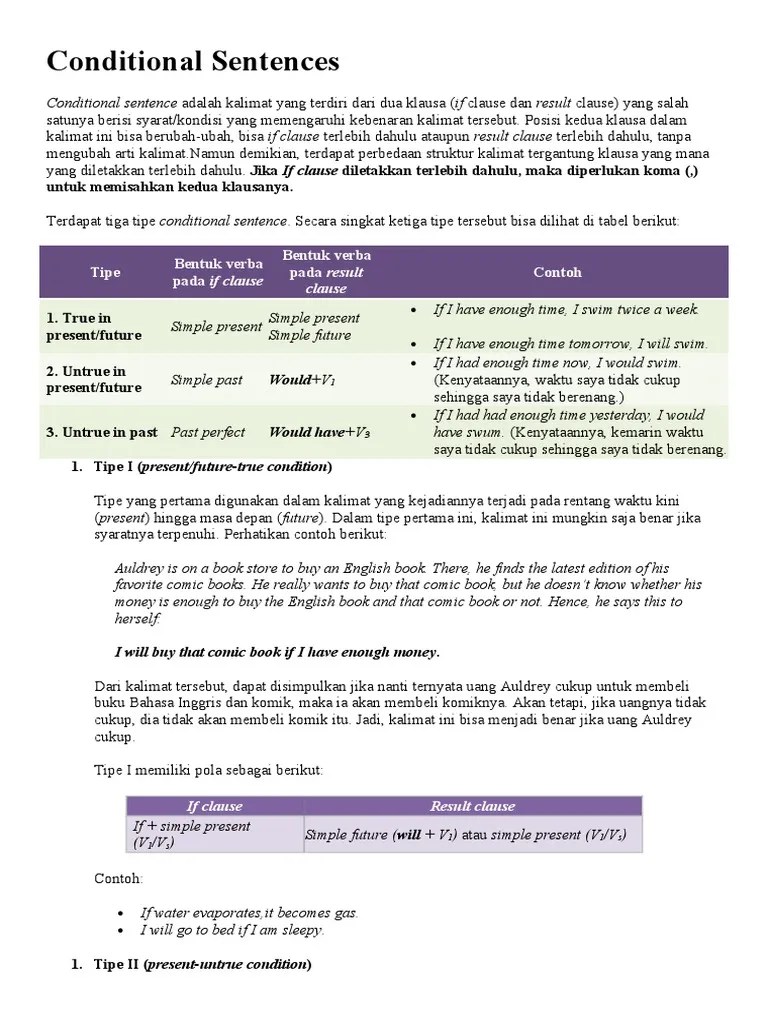 Conditional Sentences | PDF