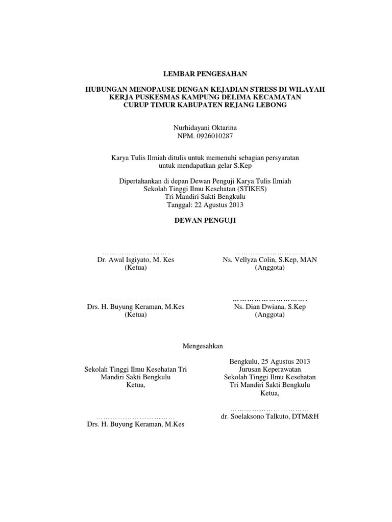 LEMBAR PENGESAHAN Kti | PDF