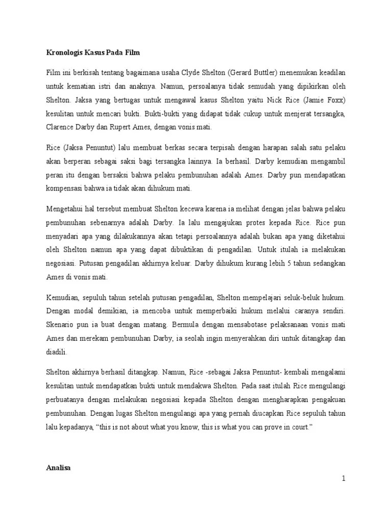 Hapid Analisa Film Law Abiding Citizen | PDF