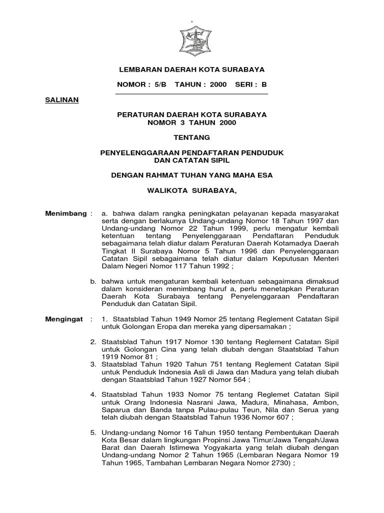 Perda Surabaya | PDF
