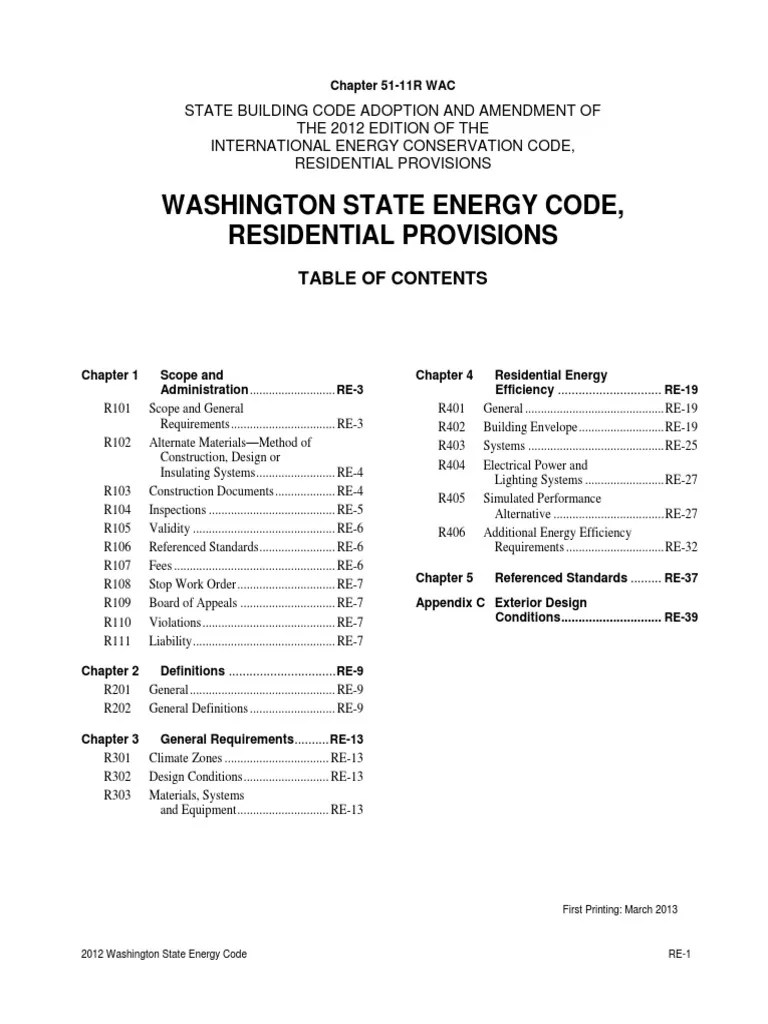Washington State 2012 Residential Energy Code Window Hvac
