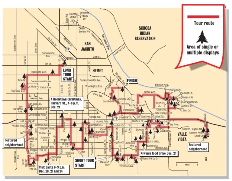 Christmas Lights Route 2023 HEMET Annual Christmas lights map (1.0K views)