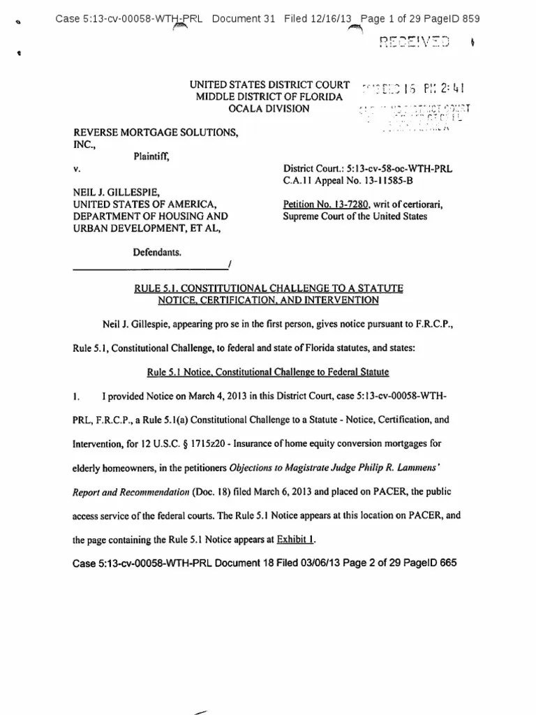 Rule 5.1 Constitutional Challenge, 5.13Cv00058, Doc 31