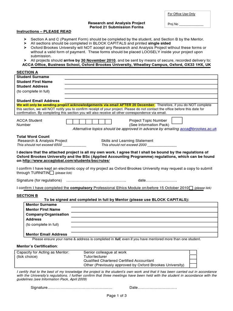 RAP Submission Form, OBI Payments Cheque