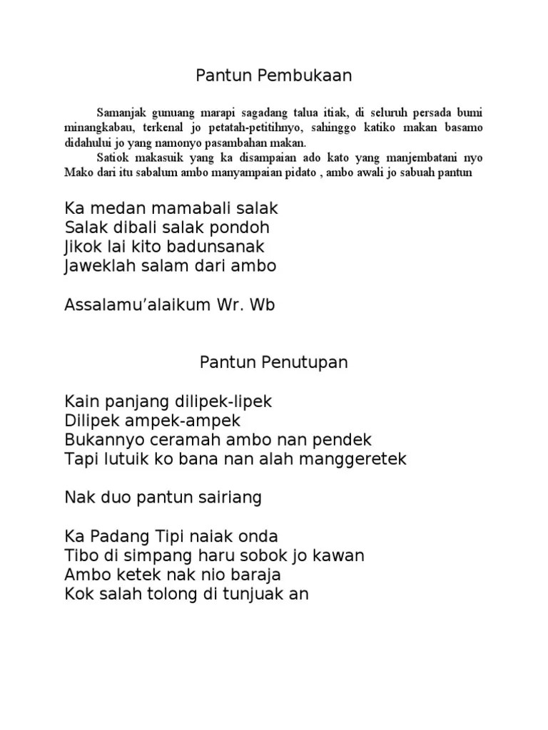 Kumpulan Pantun Pembuka Salam Dengan