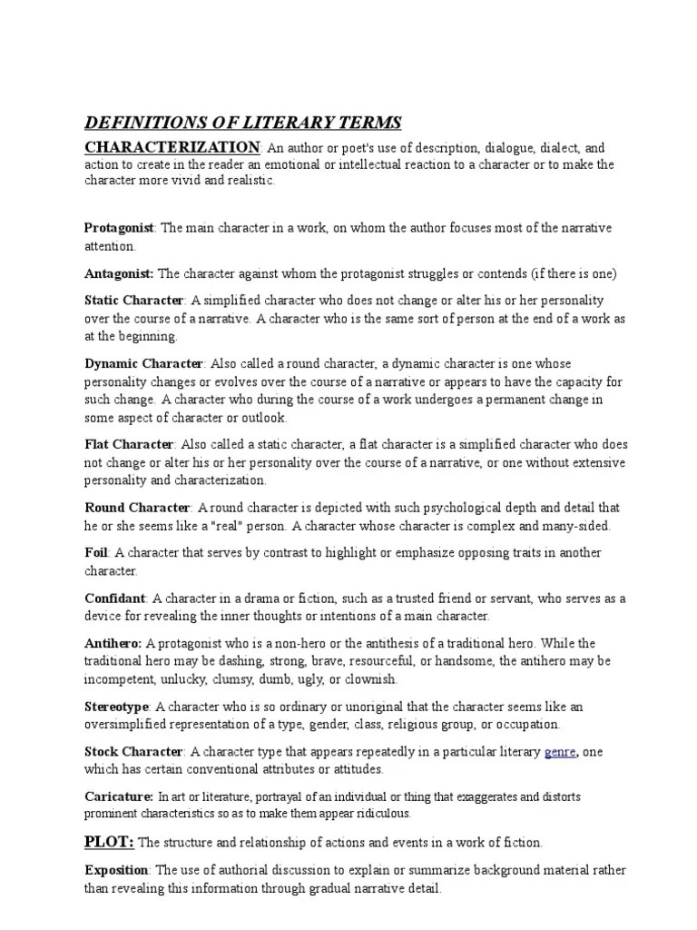 👍 Static character definition literature. What Is a Good Example of a