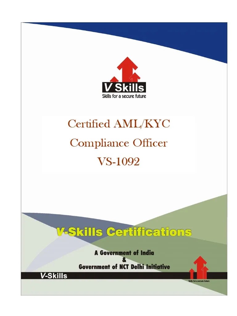 AML KYC Compliance Officer Certification PDF Money