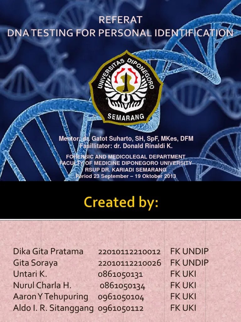 DNA Testing for Personal Identification Biochemistry