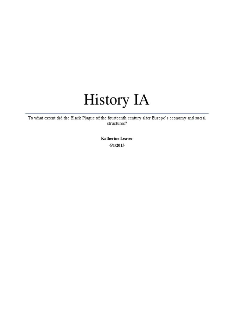 IB History HL IA PDF Peasant Serfdom