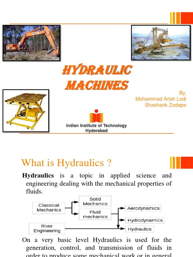 Hydraulic Machines Hydraulics Machines