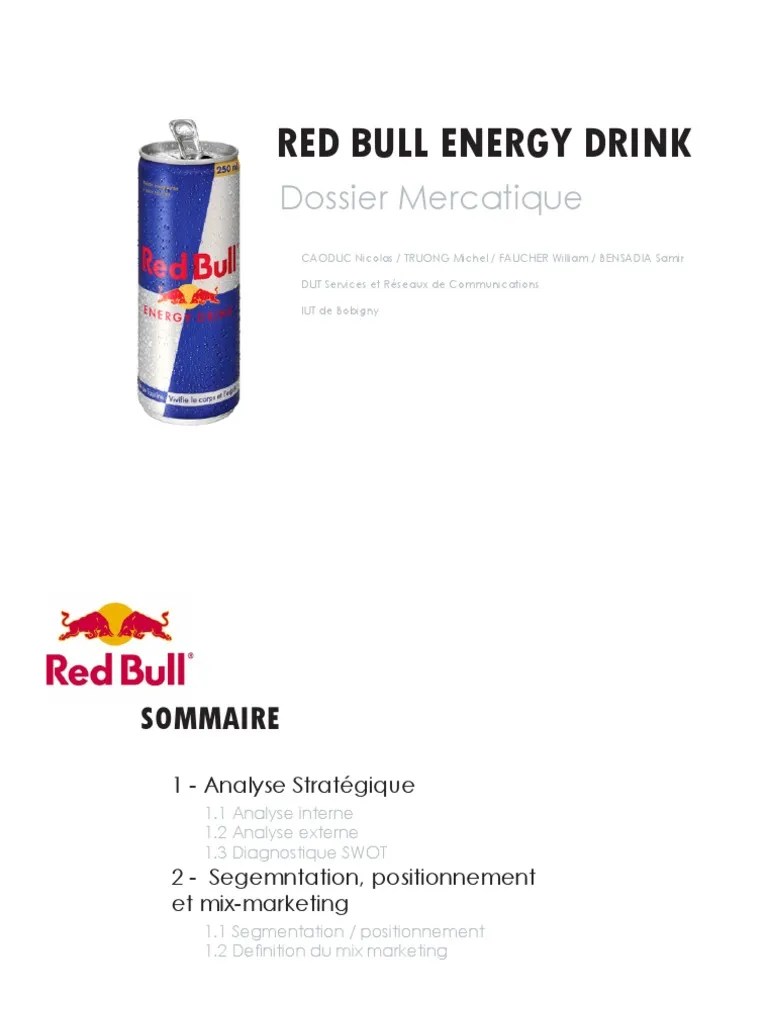 Red Bull Marketing Mix Boissons Commercialisation