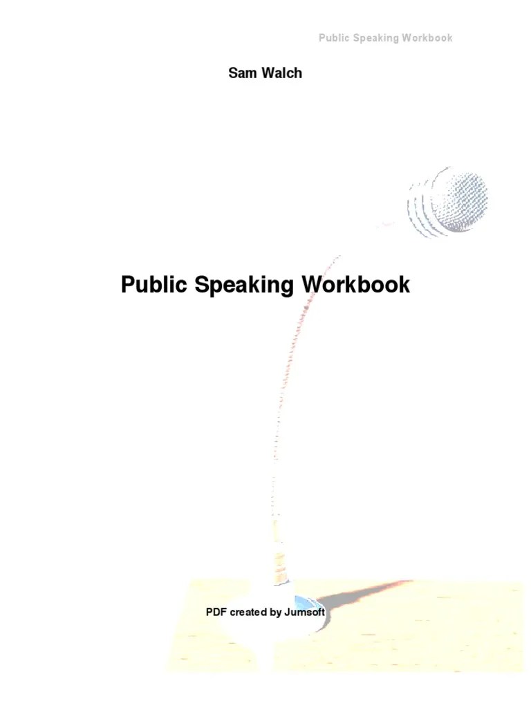 Public Speaking Workbook | PDF | Nonverbal Communication | Public Speaking