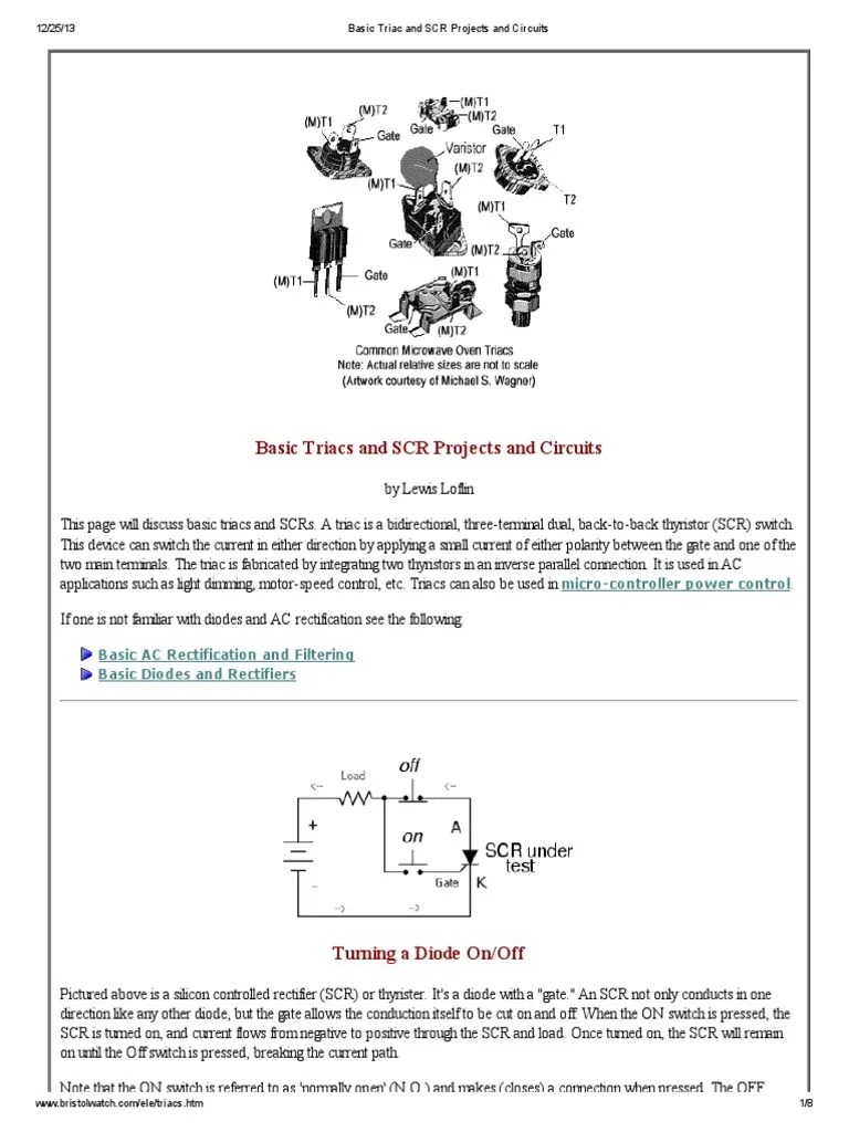 Basic Triac and SCR Projects and Circuits.pdf Rectifier Diode