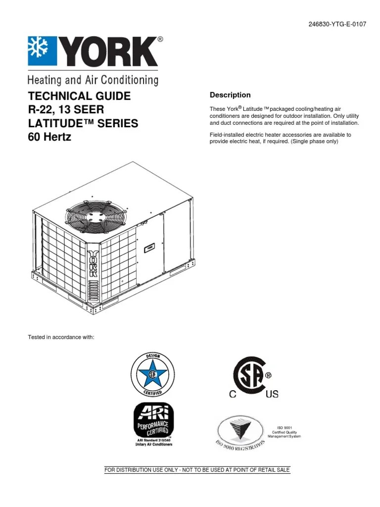 Technical Guide YORK Latitude Series Hvac Heat Pump