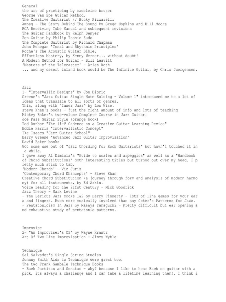 Guitar Books Collection Jazz Guitars