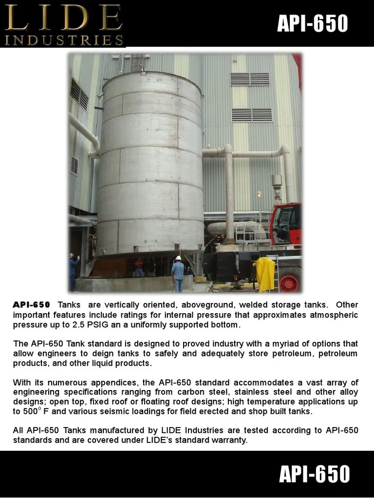API-650 Tanks | PDF