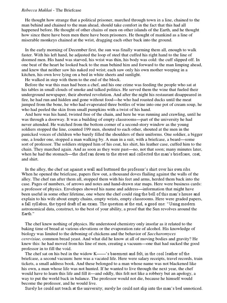 Rebecca Makkai The Briefcase PDF Nature