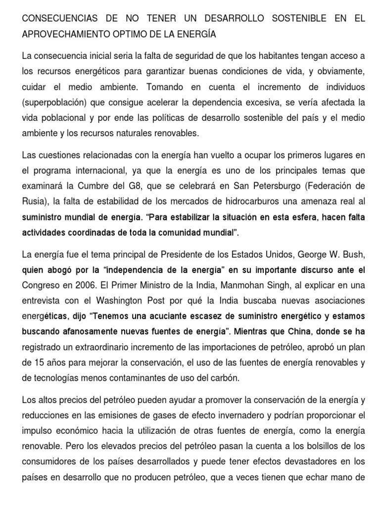 5 Consecuencias de No Tener Un Desarrollo Sostenible en El
