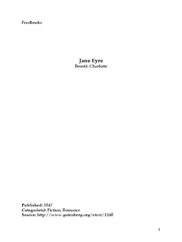Charlotte Bronte Jane Eyre PDF PDF Charlotte Brontë Jane Eyre