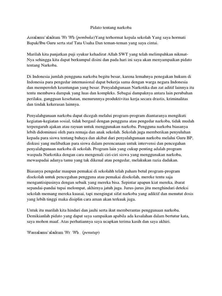 Pidato Tentang Narkoba | PDF