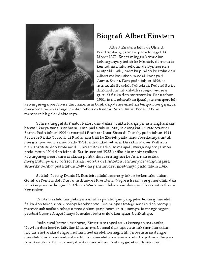 Biografi Albert Einstein | PDF