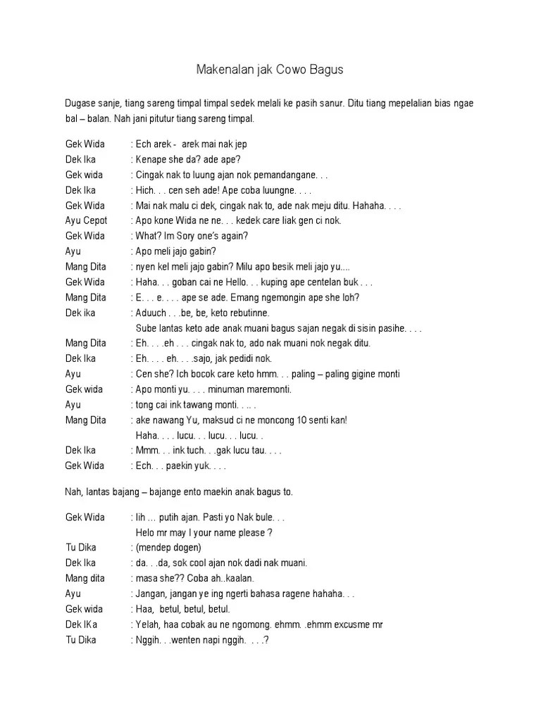 Contoh Drama Bahasa Bali | PDF