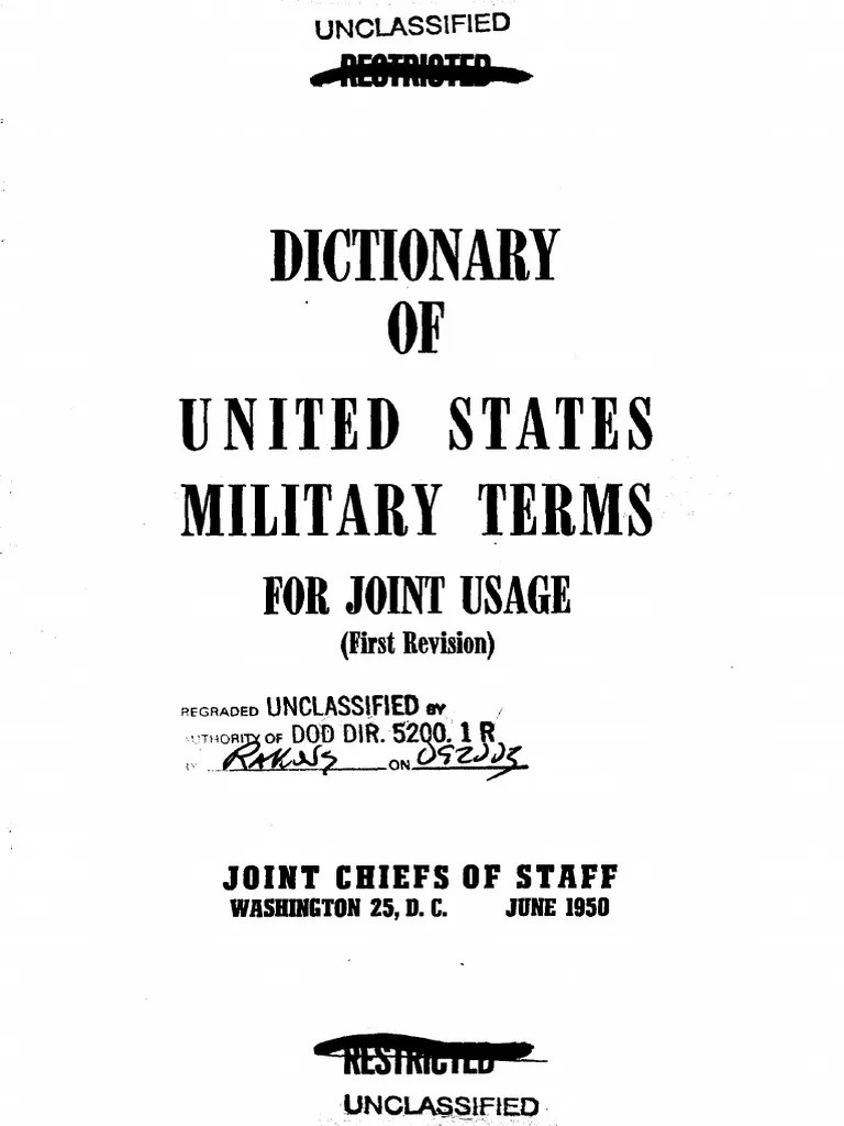 Dictionary of the United States Military Terms for Joint Usage Anti