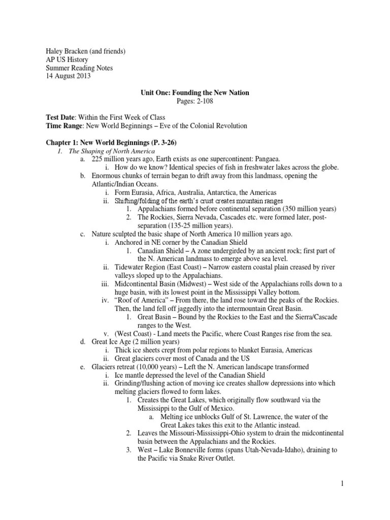 APUSH Chapter 1 Full Note Guide (Summer Reading) Conquistador