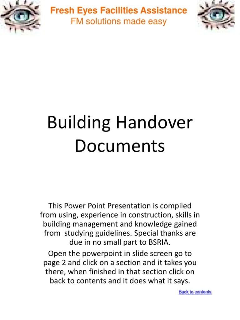Building Handover Documents v14 Wellness Nature