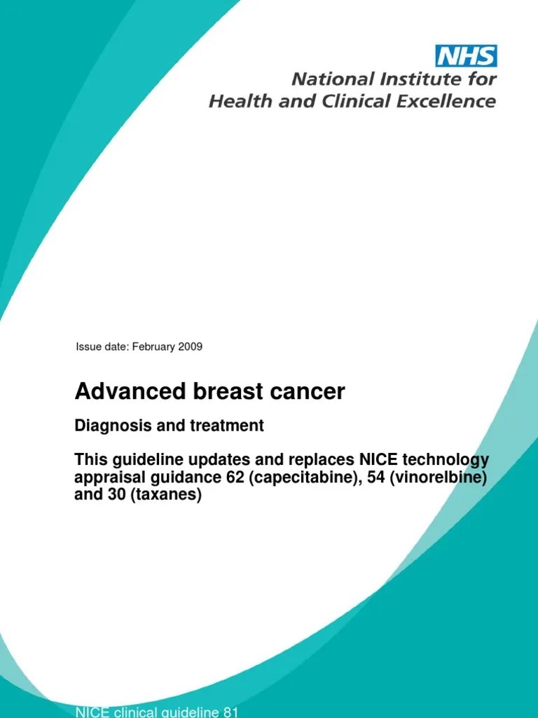 Advanced Breast Cancer Diagnosis and Treatment (NICE Guideline