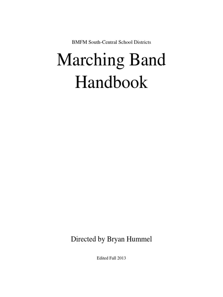 Marching Band Handbook PDF Foot Leisure