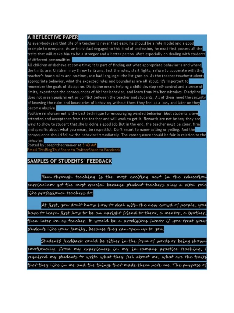 Title and Brief Synopsis of Professional Reading and References